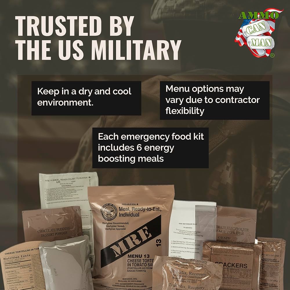 米軍MREレーション6個セット Amazon.co.jp: MREs(すぐに食べられる食事)本物の米軍余剰